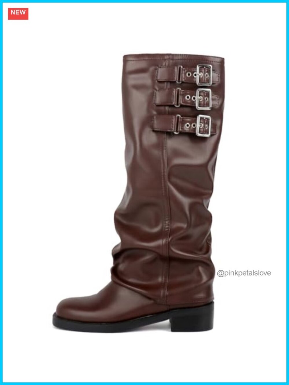 Fold Over Knee High Slouch Boots Chunky Platform Goth Women's